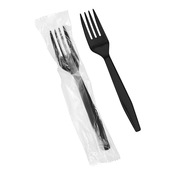 Individually Wrapped Heavy Weight Fork - Black