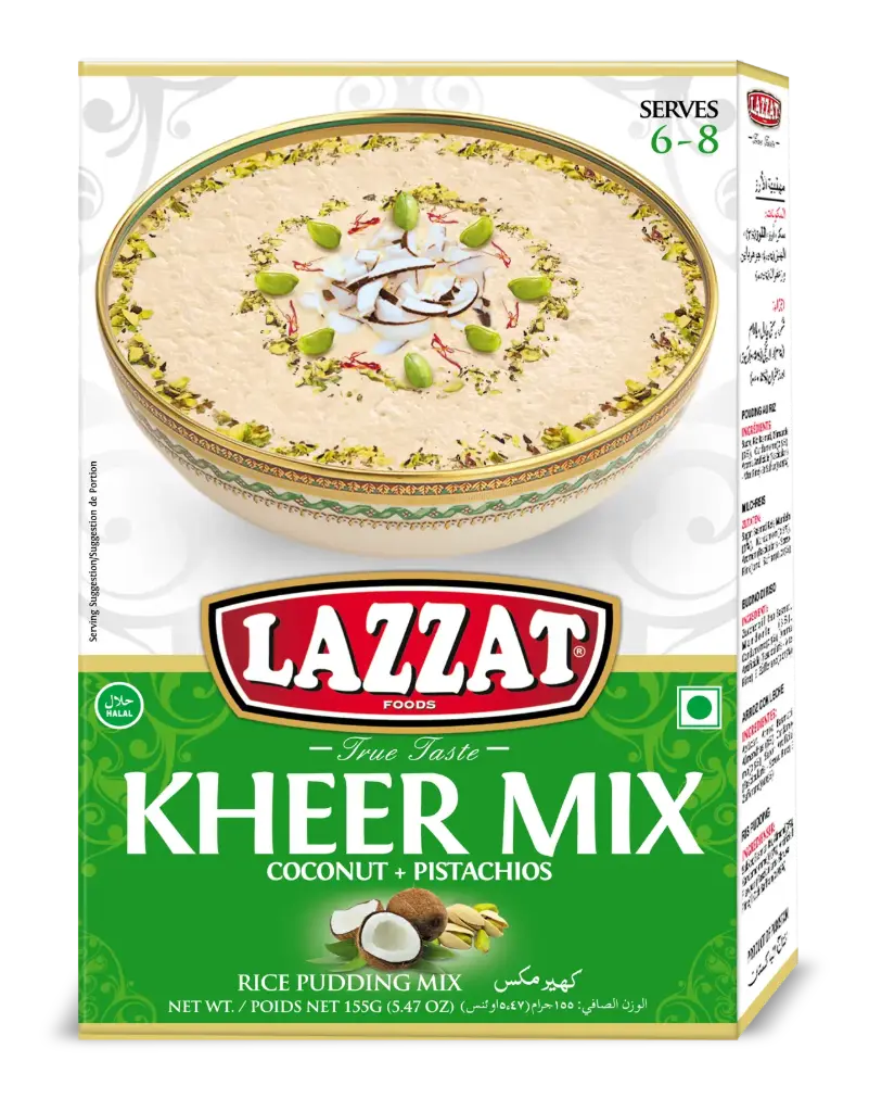Lazzat Kheer Mix - Pistachio & Coconut - Pack Of 12