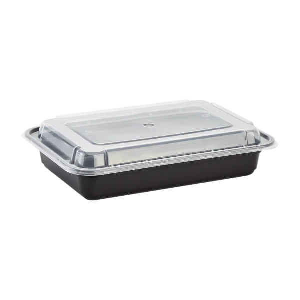 Microwavable Rectangular Takeout Containers With Lids - 28 oz