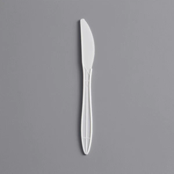Medium Weight Plastic Knife - White