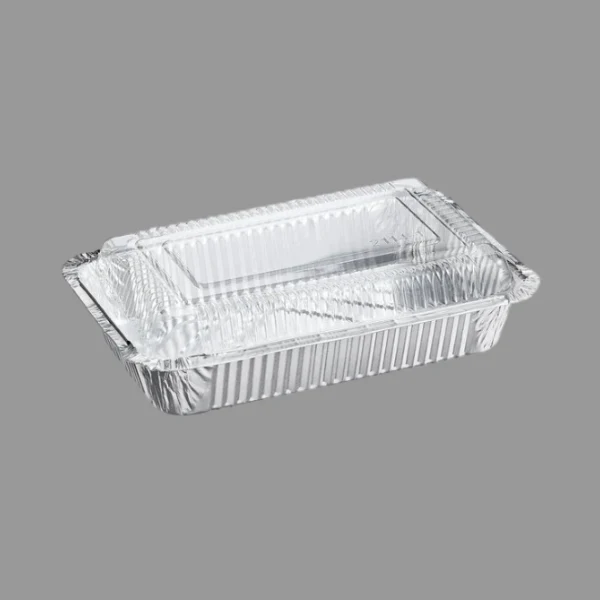 Aluminium Oblong Foil Pan Dome Lid - 2.25 LB