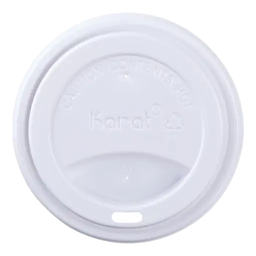 Dome Lids For Cups White/Black - 10-24 oz