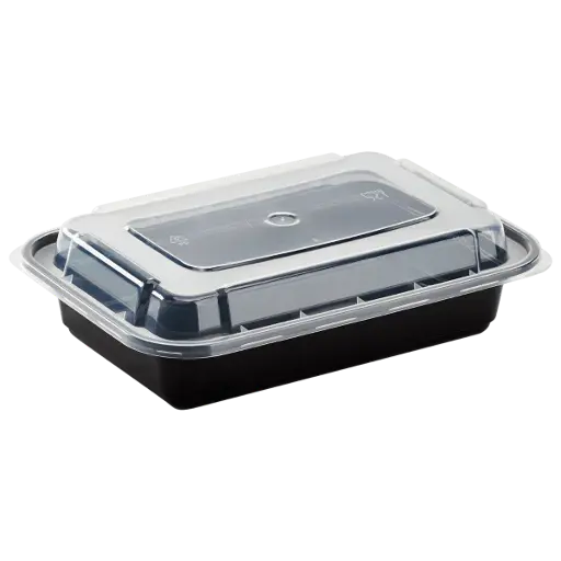 Microwavable Rectangular Takeout Containers With Lids - 32 oz