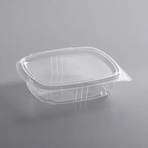 Clear RPET Hinged Lid Deli Containers - 8 oz