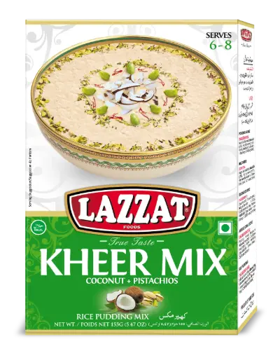 Lazzat Kheer Mix - Pistachio & Coconut - Pack Of 12