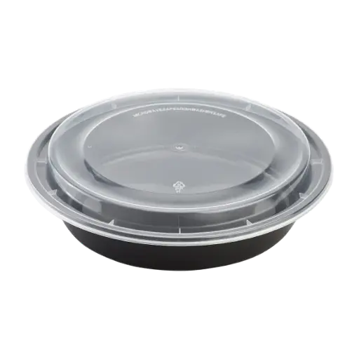 [P200013] Microwavable Round Takeout Containers With Lid - 48 oz