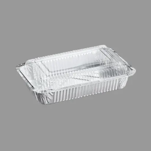 [P200059] Aluminium Oblong Foil Pan Dome Lid - 2.25 LB